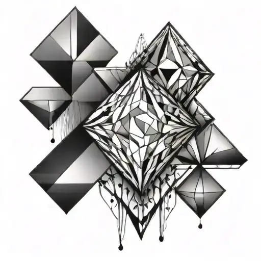 3 Diamond Shaped Line Outlining