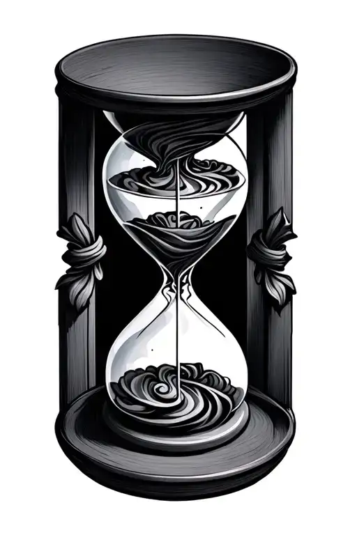 Hourglass Filled With Swirling