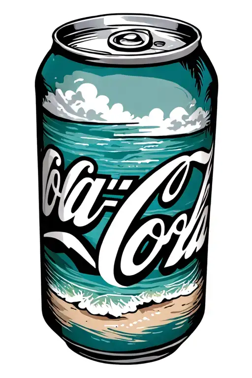 Coke Can With The Word Dad On It On The Beach