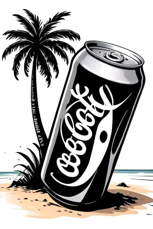 Coke Can With The Word Dad On It On The Beach