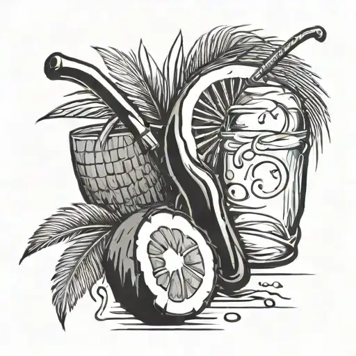 Cane Knife And Coconut Water Darken Everything