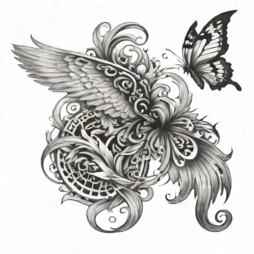 Butterfly And Phoenix Rising