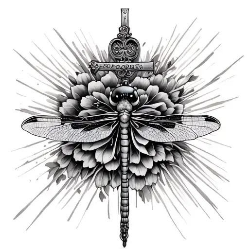 Dragonfly On A Cross