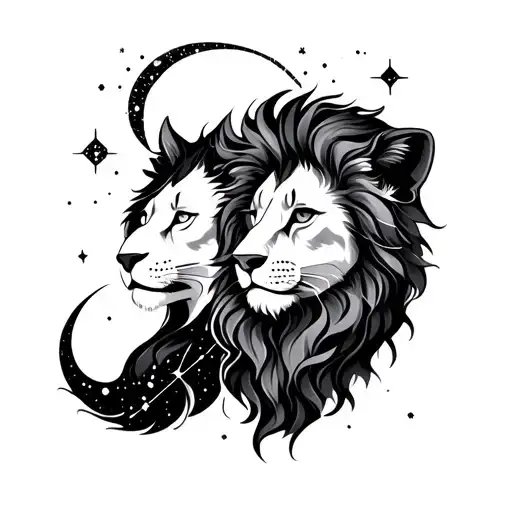 Leo And Virgo Constellations Combined Into One