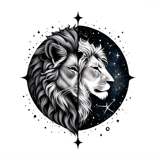 Leo And Virgo Star Constellations Combined Into One