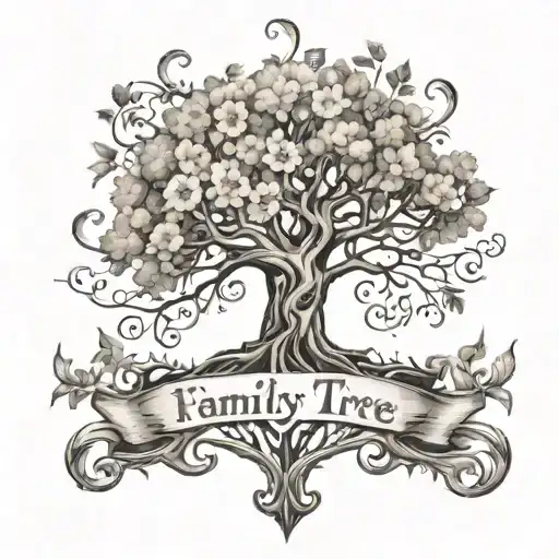 Family Tree With Parrish Spelled In The Roots