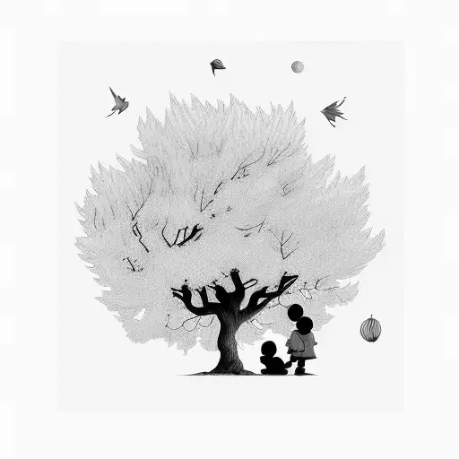 Tree With Child Reading