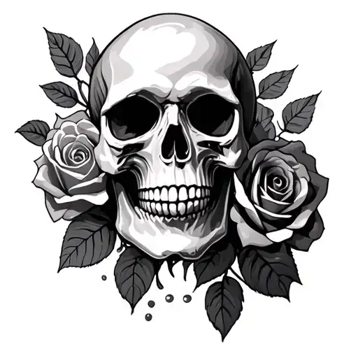 Skull And Roses