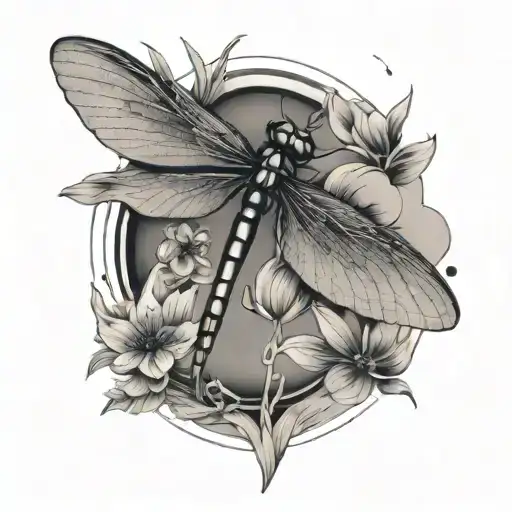 Dragonfly Flying Minimalista