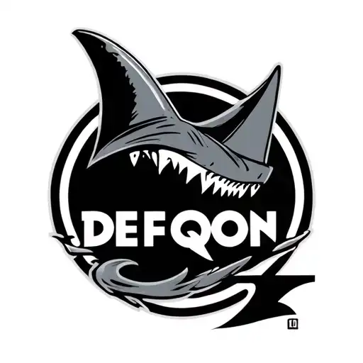 Defqon 1 Logo And A Shark Fin