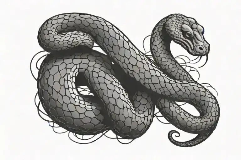 Snake Silhouette Coiling