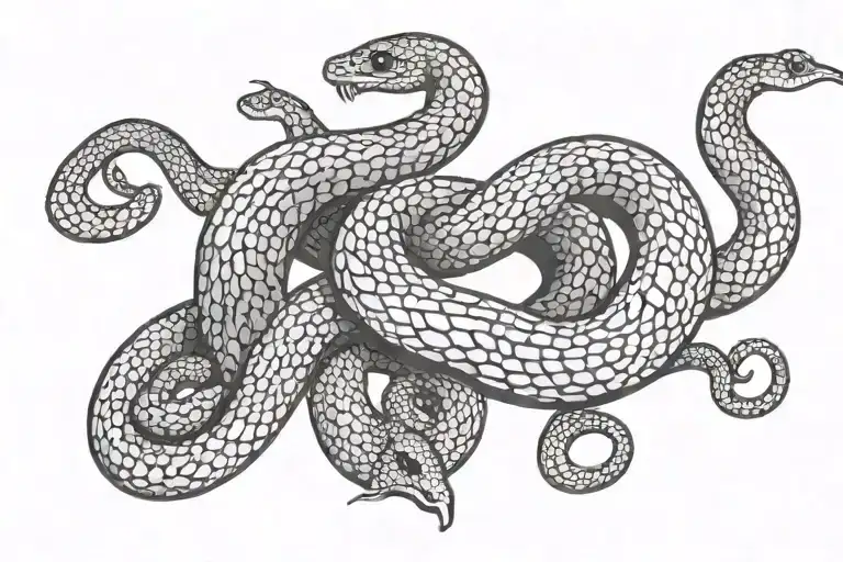 Silhouette Of A Snake Without Scales