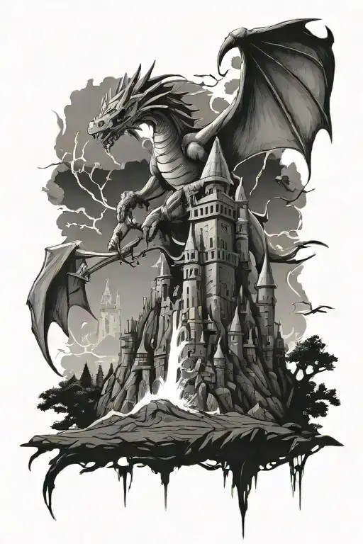 Hyrule Castle Lightning Dragon Link Whit Paraglider And The Mastersword