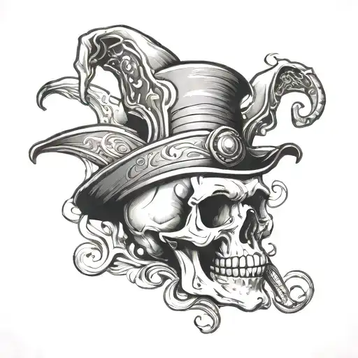 Skull With Jester's Hat