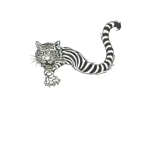 Japanese Tiger With Sharp Claw His Way