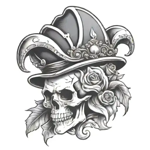 Skull With Jester's Hat