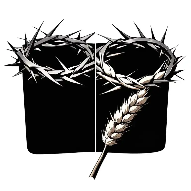 Half Crown Of Thorns And Half Grain Of Wheat