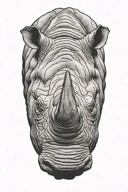 Rhino Head Outline