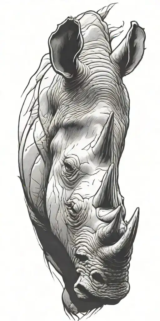 Rhino Head Outline
