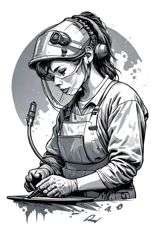Welder Sara Hardwork Patience Discipline