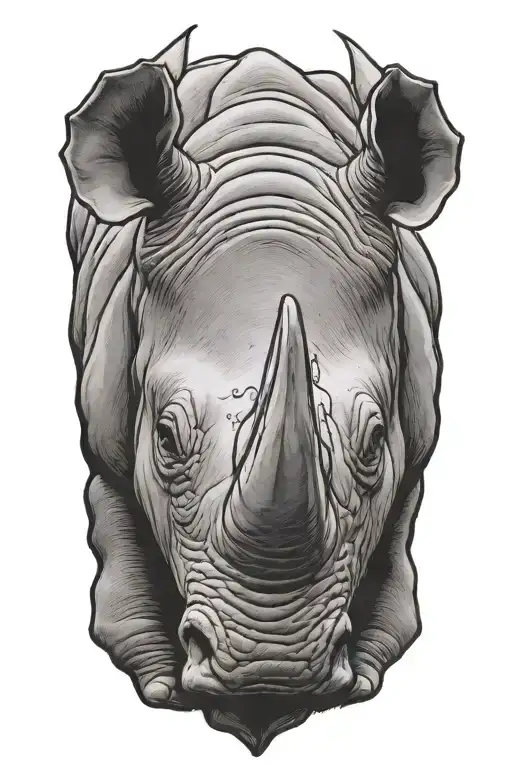Rhino Head Outline