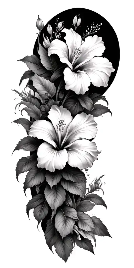 Hibiscus And Lily Full Arm Sleeve