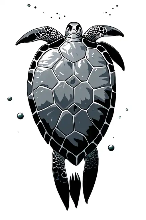 Snorkeling Turtle Swimming