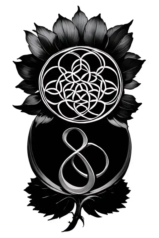 Flower Of Life With Picses Stsr Sign Intertwined