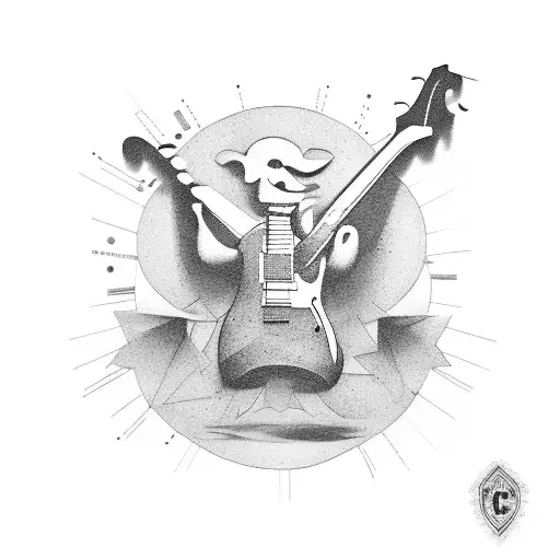 Guitar With Type Writer And Philosophy