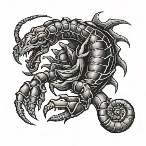 Zodiac Sign Scorpion Crawling