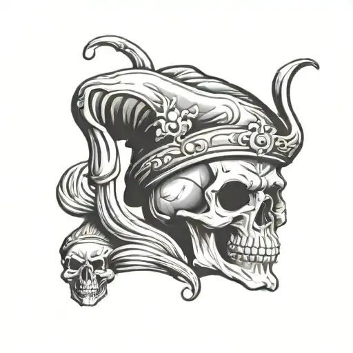 Skull With Jester Hat