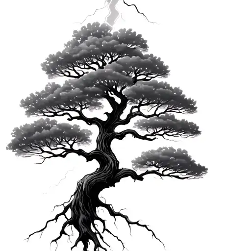 Lightning Striking Tree