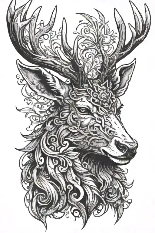 Powerfull Stag Head Profil