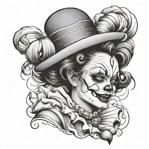 Gangster Clown Woman