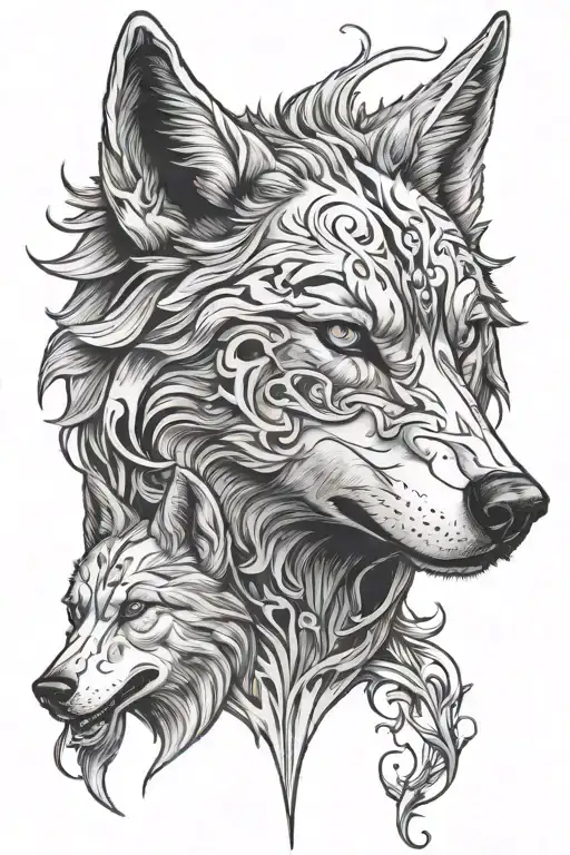 Ghost And Wolf Head