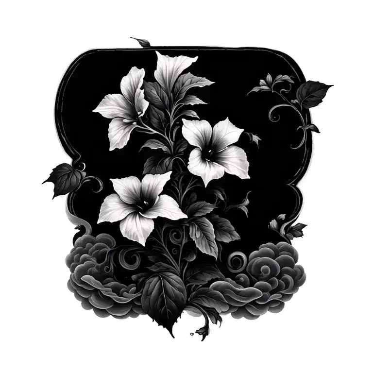 Clouds Swirling Morning Glory Vine