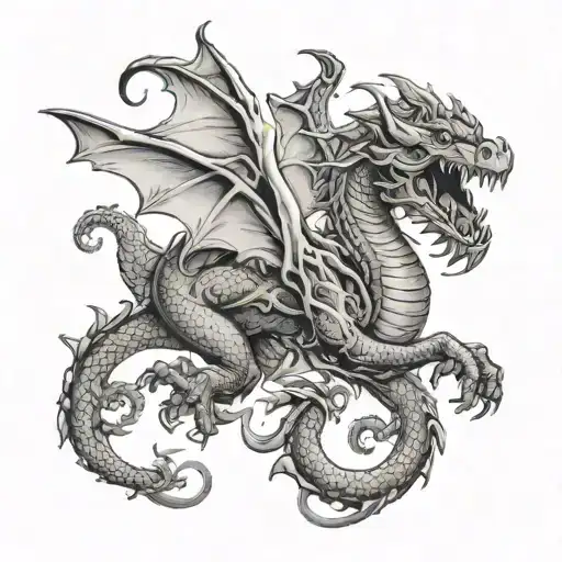 Son With Dragon Flying