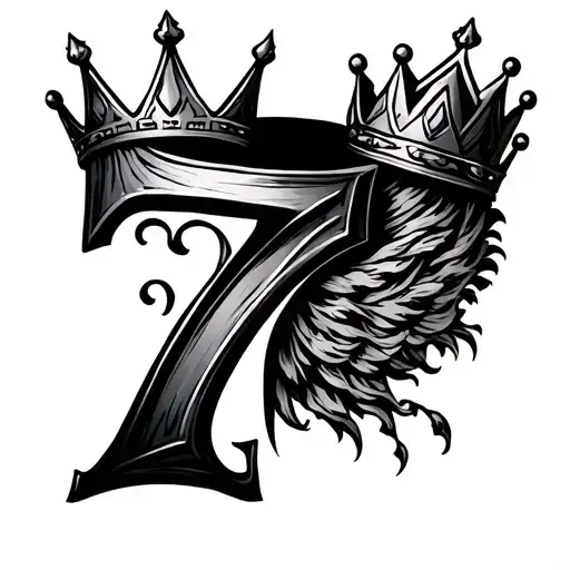 Number 7 With A King's Crown
