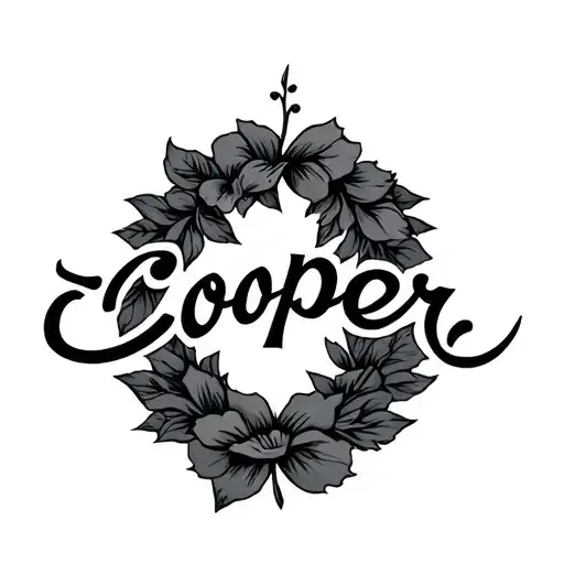 Cooper Name Tattoo In Pretty Italics
