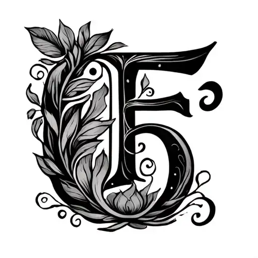 A Family Tatoo With The Letter F And Number 5 Whimisical