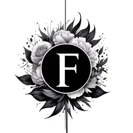 Circle With F And 5 Modern