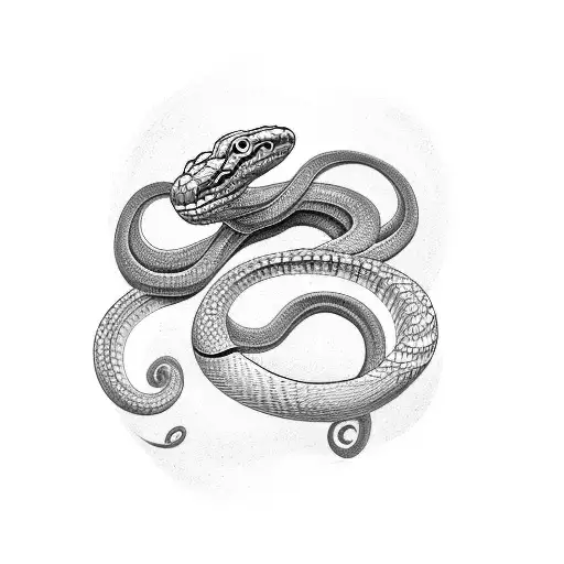 Snake In The Shape Of A Semicolon