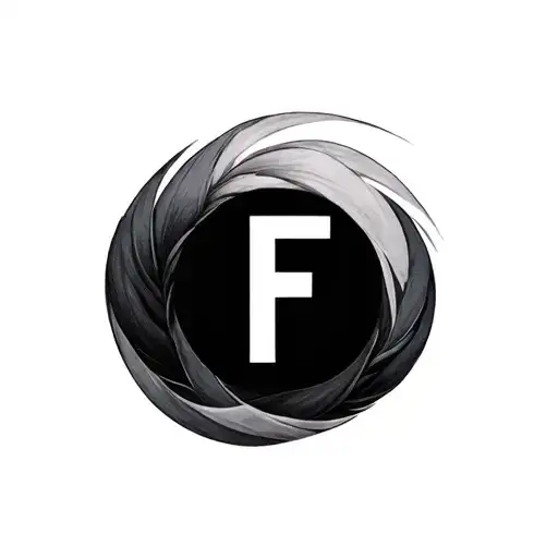 Circle With F And 5 Modern