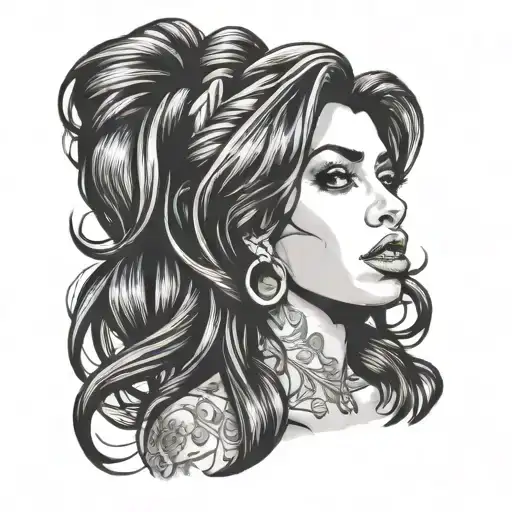 Portrait Of Amy Winehouse In Arcane Style