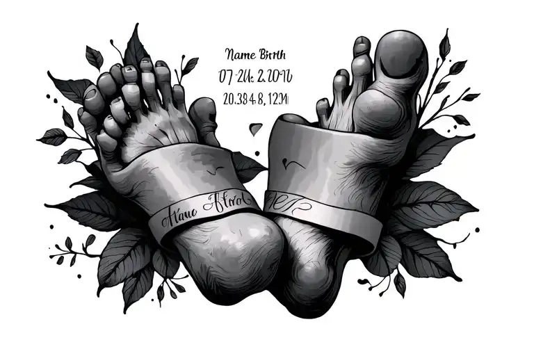 Foot Band With Name And Date Of Birth
