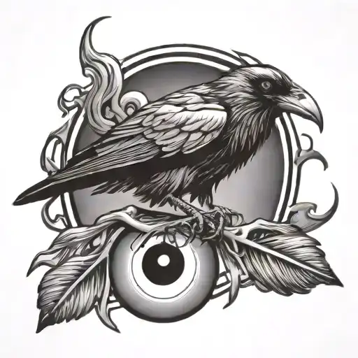 Melting Crow Flying Melting Circle