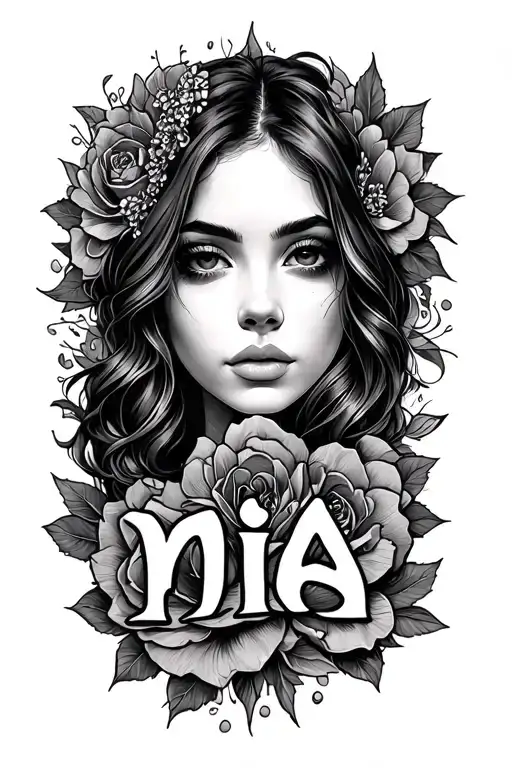 Mia Name Tatto Without Photo Lens