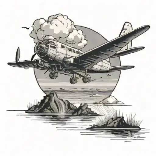 Airplane Landing In A Lake