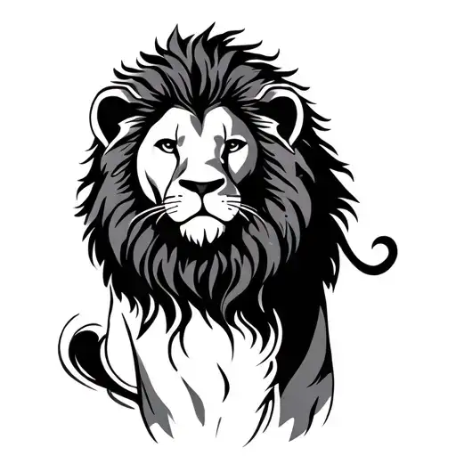 Lion Child Silhouette