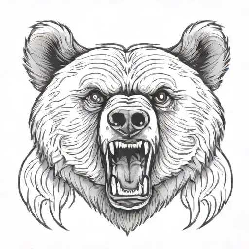 Angry Bear Head